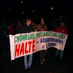 Manifestation contre le chmage et la prcarit le 30 octobre 2003 photo n22 